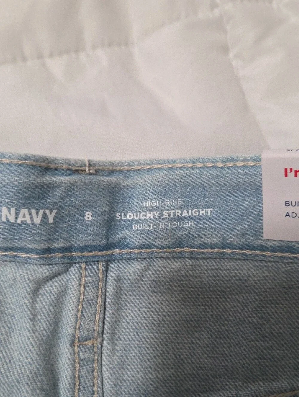 Old Navy Pale Blue High-Rise Slouchy Straight Denim Shorts